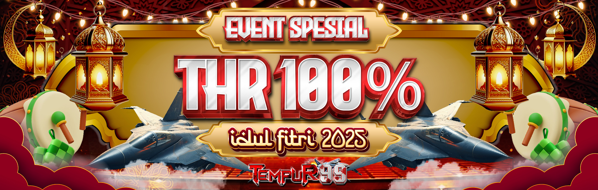 BONUS THR 100% UNTUK MEMBER SETIA TEMPUR99